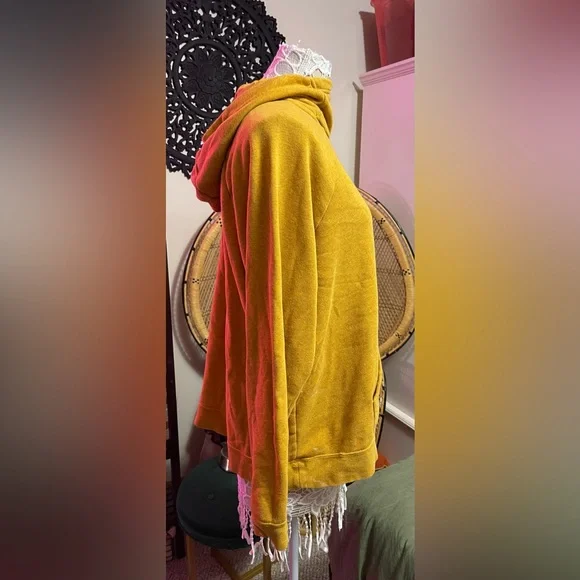 Nike Mustard Yellow Sweatshirt cowl neck - Picture 3 of 7